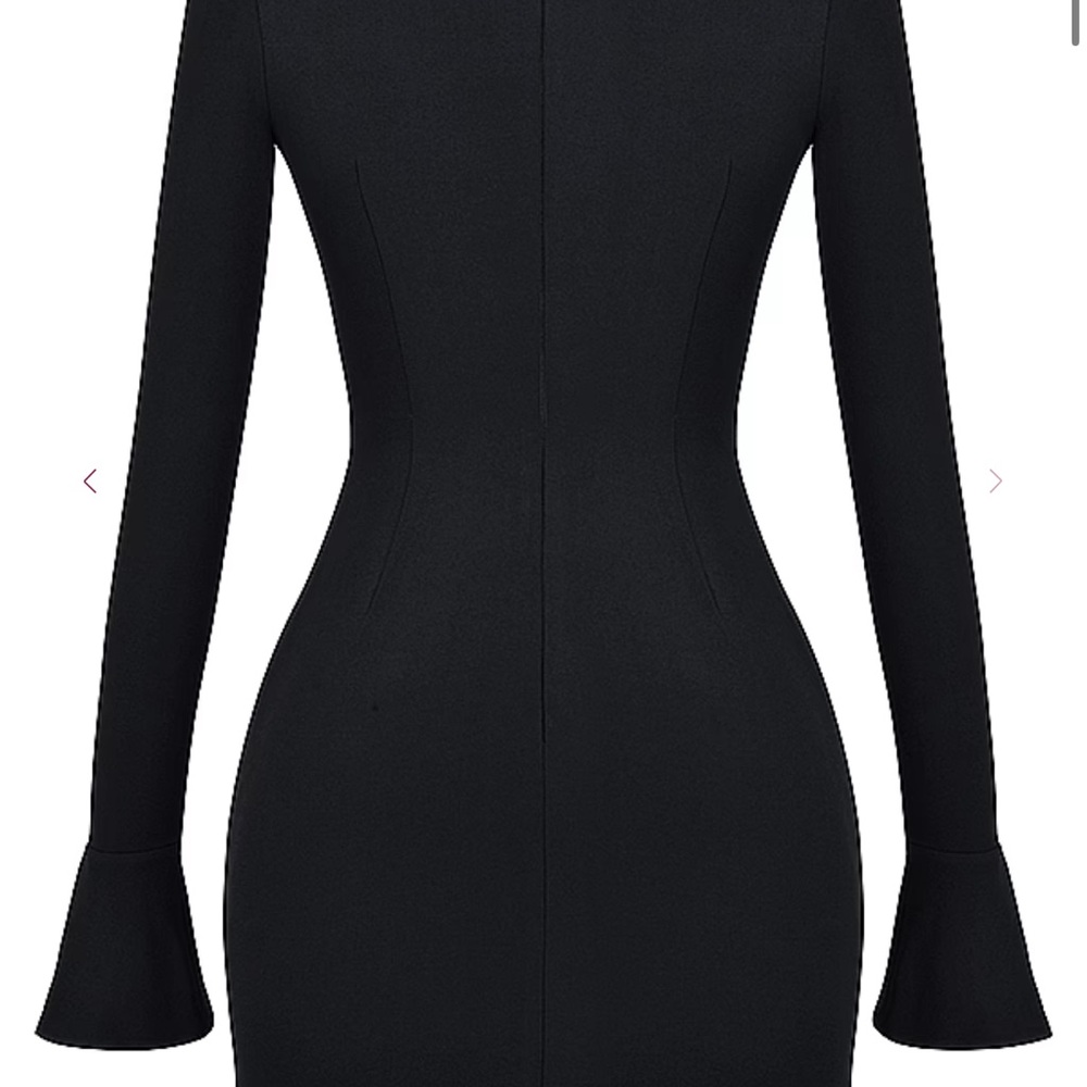 House of CB Elegant Black Long Sleeve Dress